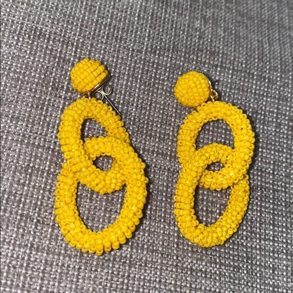 Encrusted beaded drop earrings - Picture 1 of 5